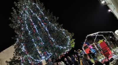 Grandi e piccini intorno all’albero della comunità