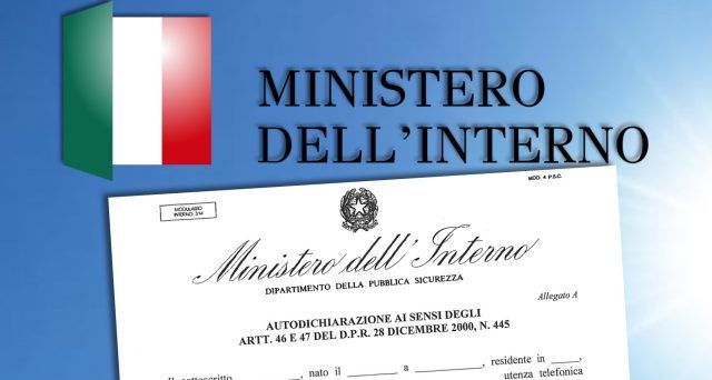 COVID-19, Modello di autocertificazione degli spostamenti.