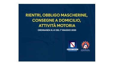 Ordinanza Regionale n. 41 del 01/05/2020.