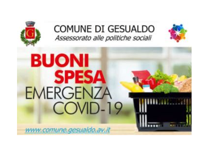 AVVISO ALLA CITTADINANZA – EROGAZIONE BUONI SPESA PER LE FAMIGLIE IN CONDIZIONE DI TEMPORANEO DISAGIO ECONOMICO