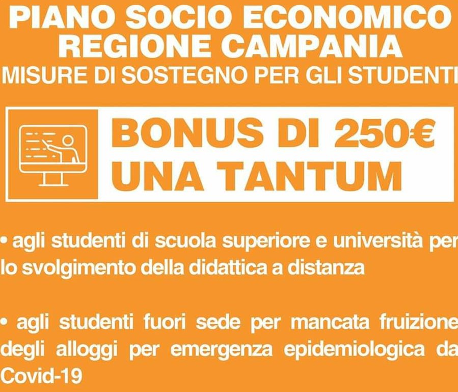 Emergenza COVID-19, BONUS PER GLI STUDENTI UNIVERSITARI