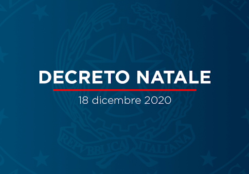 D.L. 172/2020 (DECRETO NATALE). Misure urgenti per le festività natalizie e di inizio anno nuovo