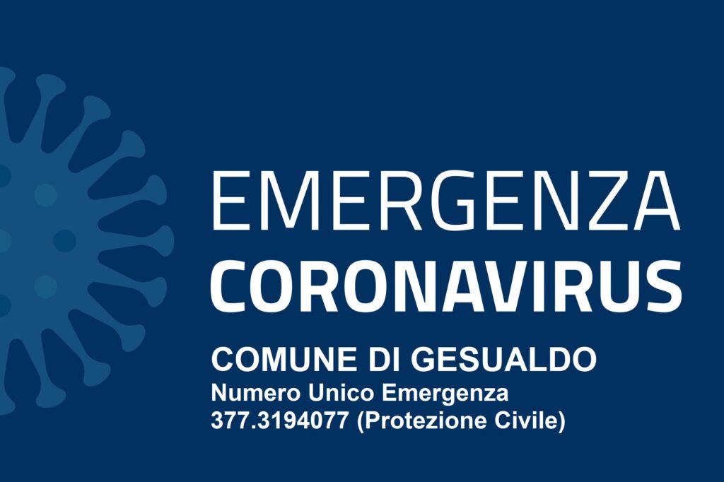 EMERGENZA CORONAVIRUS