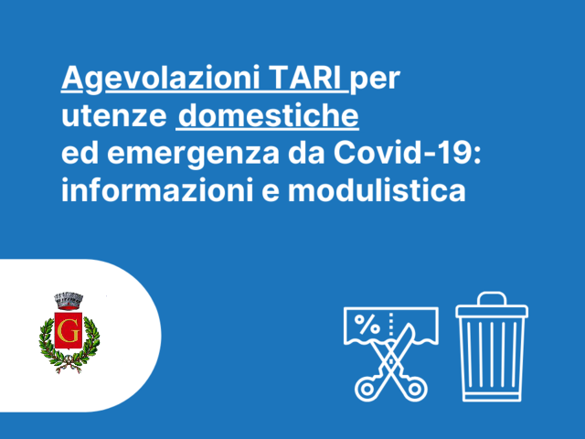 Agevolazione TARI 2022 per emergenza Covid-19 (utenze domestiche): Scadenza termini domanda 15/12/2022